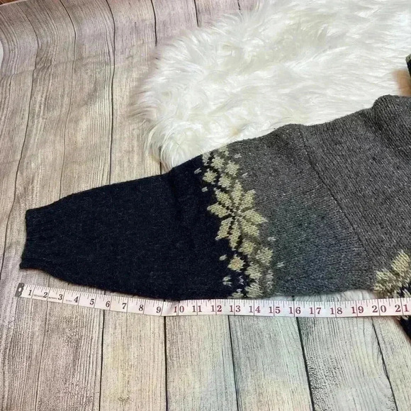 Vintage Etchings Fair Isle Wool Blend Grandpa Men’s Sweater Size XL - Picture 6 of 7